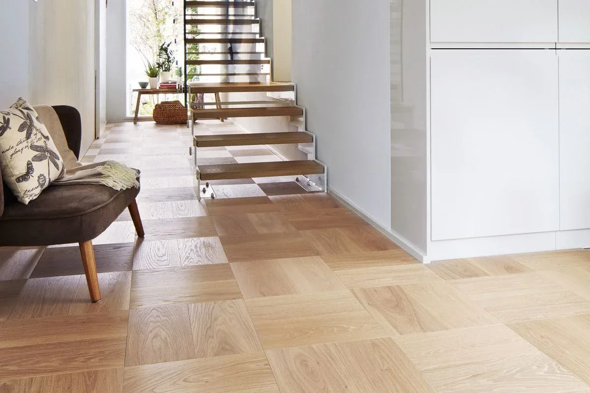 Parchet Dublu stratificat herringbone Formpark Mini 380 Stejar Avorio Bauwerk - Kulttur București