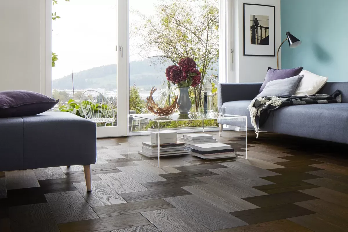 Parchet Dublu stratificat herringbone Formpark Mini 380 Stejar Afumat Bauwerk - Kulttur București