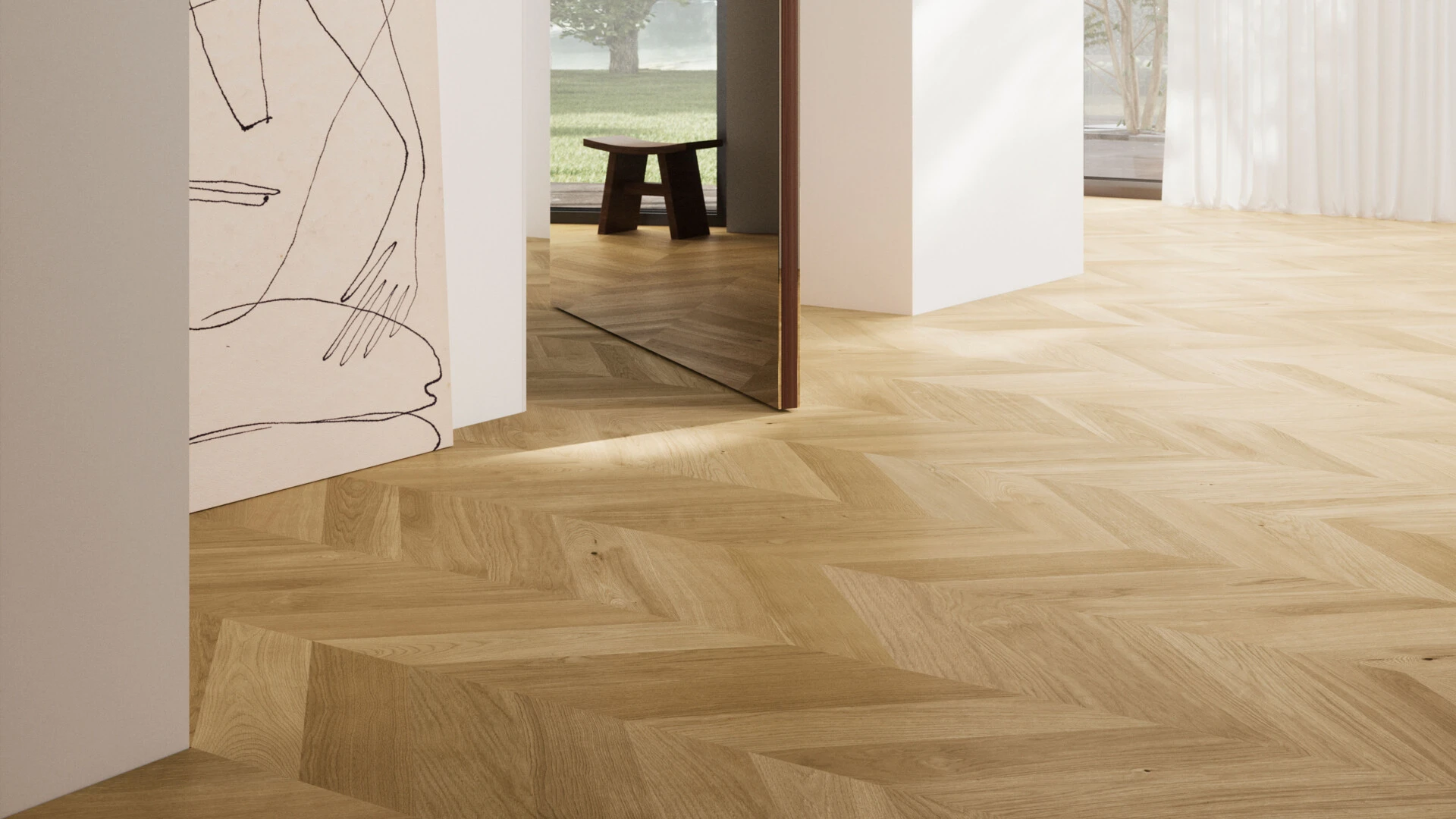 Parchet Dublu stratificat geometric Formpark Rombico Stejar Natur Bauwerk - Kulttur București