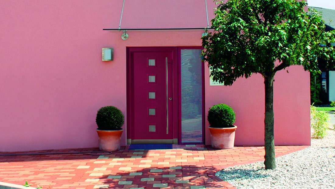 Ușă de exterior din lemn Delta cu sticlă ISO-V10 - Kulttur București