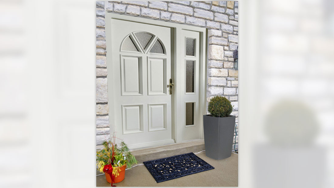 Ușă de exterior din lemn Granit cu sticlă ornamentală - Kulttur București