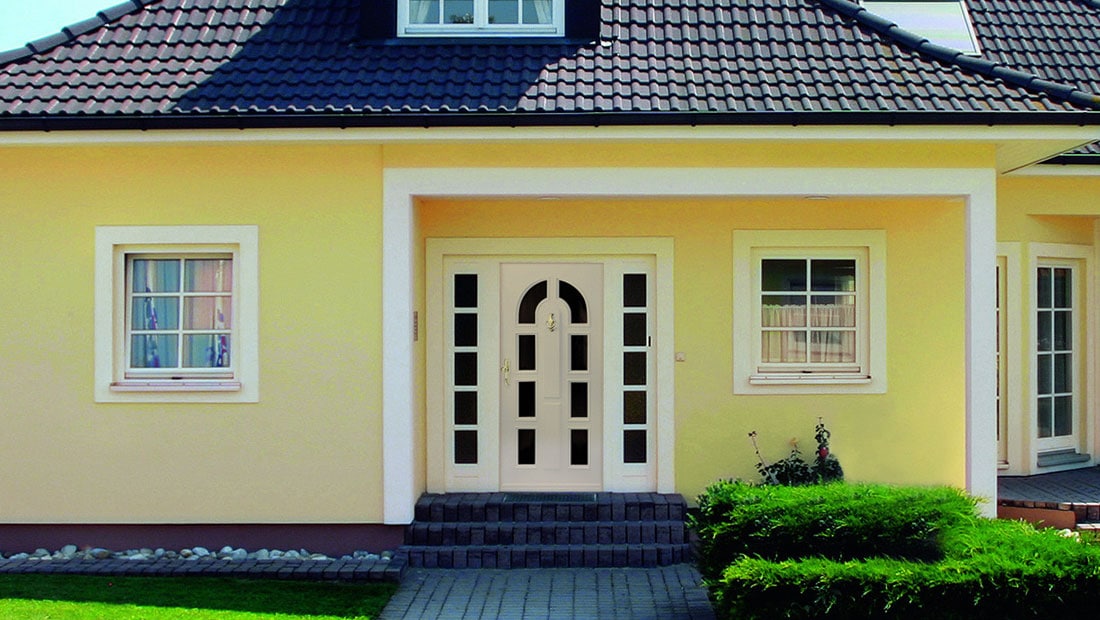 Ușă de exterior din lemn Graphit cu sticlă ISO-V3 - Kulttur București