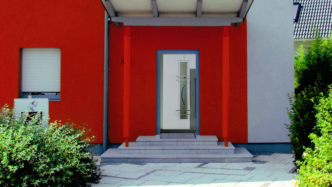 Ușă de exterior din lemn Prisma cu sticlă satinată - Kulttur București