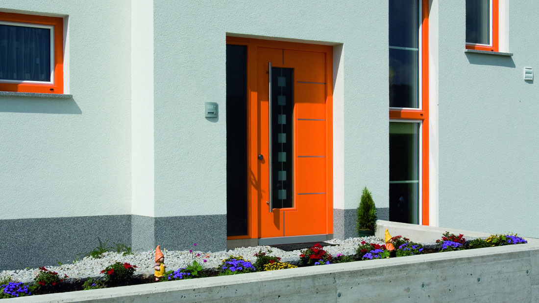 Ușă de exterior din lemn Tanzanit cu sticlă ISO-V36 - Kulttur București