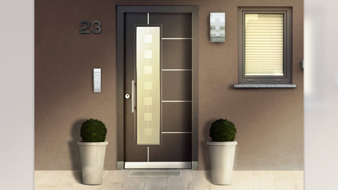 Ușă de exterior din lemn Tanzanit cu sticlă satinată - Kulttur București