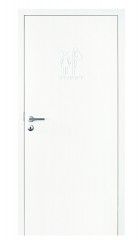 ușă albă frezată individual toilet