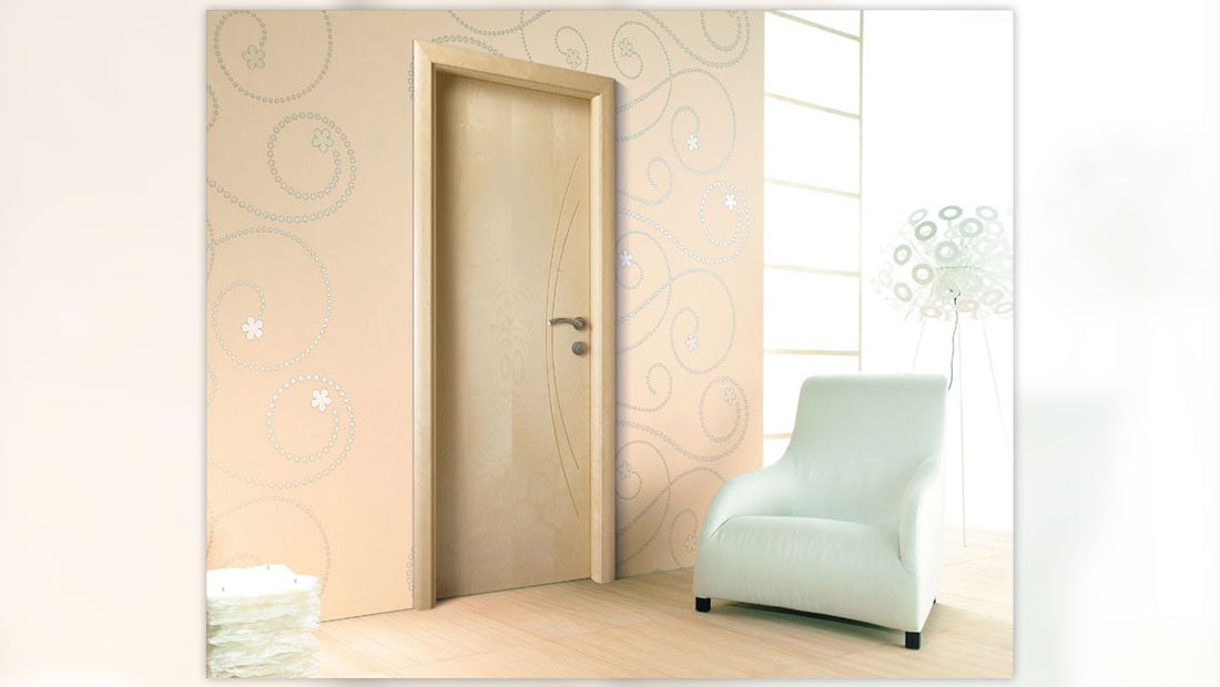 Usa de interior cu furnir natural de mesteacan Platin-Duo R