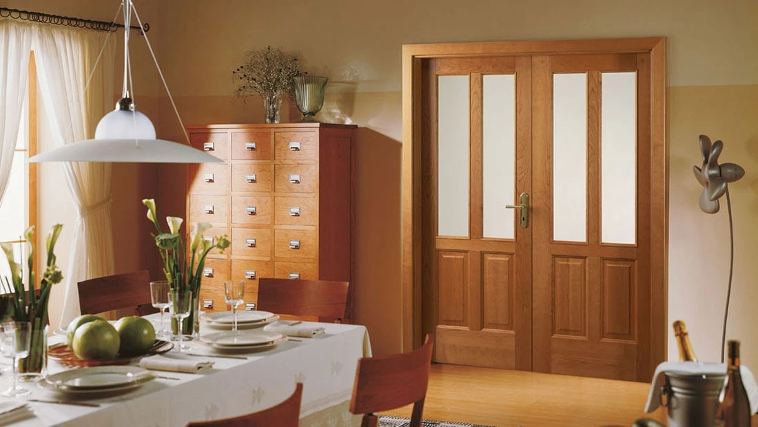 Ușă de interior dublă, din lemn stratificat, Prima 4 clasică 