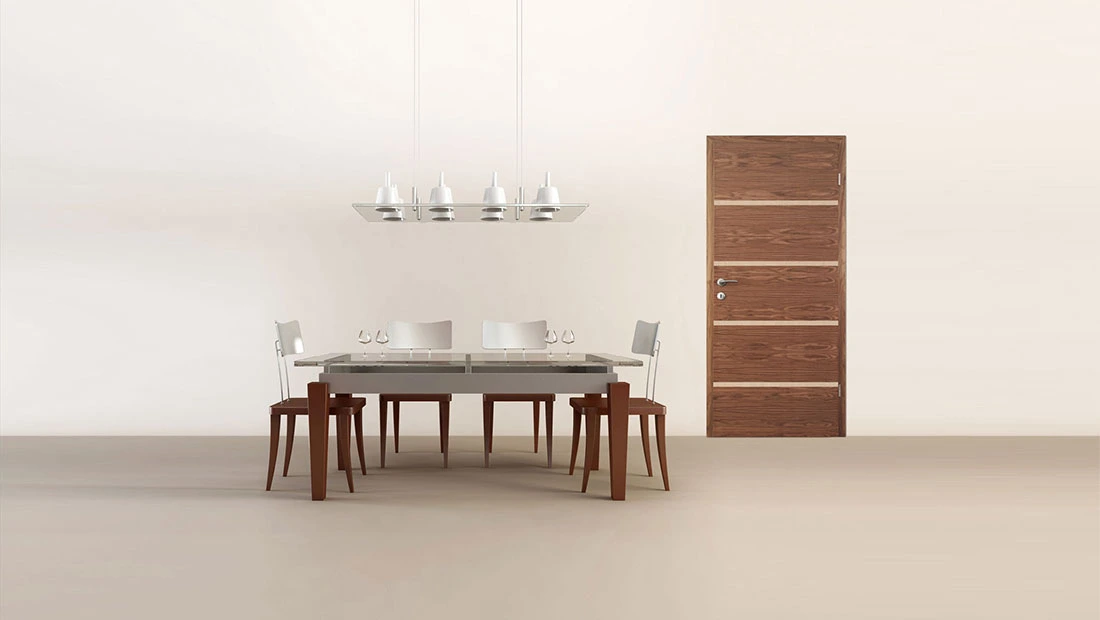 Ușă de interior din lemn stratificat și furnir natural Beryll F