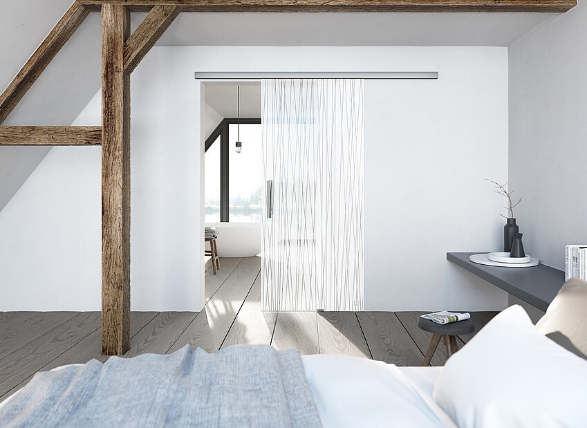 Ușă din sticlă securizată, model Jette Rutil