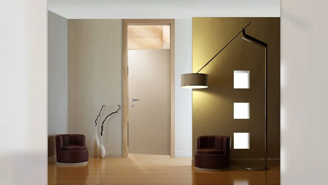 ușă de interior laminata cu luminator