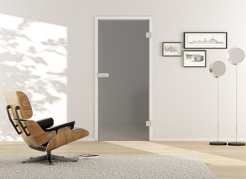 Usa de interior din sticla securizata model Satin Grey