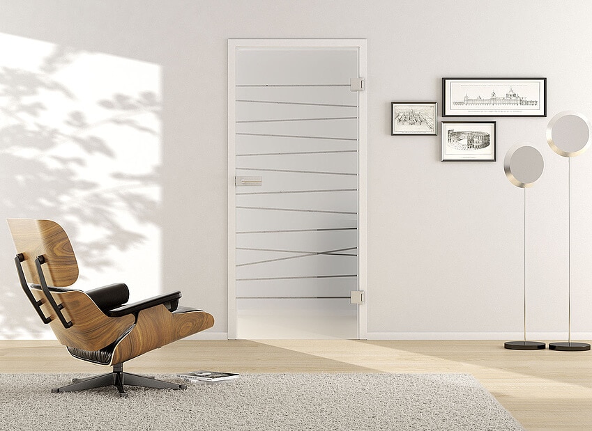 Usa de interior din sticla securizata model Lines Crossing