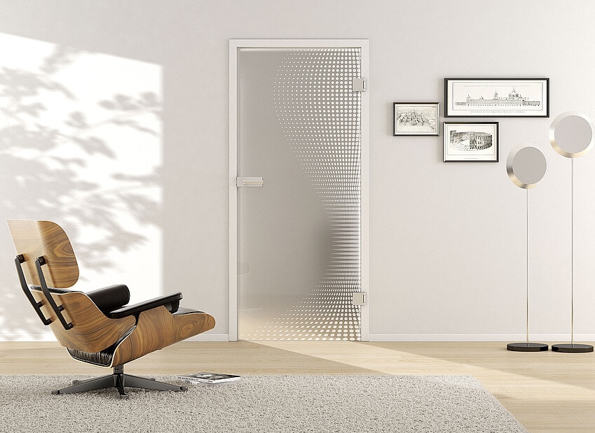 Usa din sticla securizata model Dots LD 661-twoside