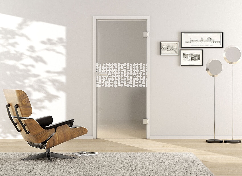 Usa din sticla securizata model Dots LD 662-twoside